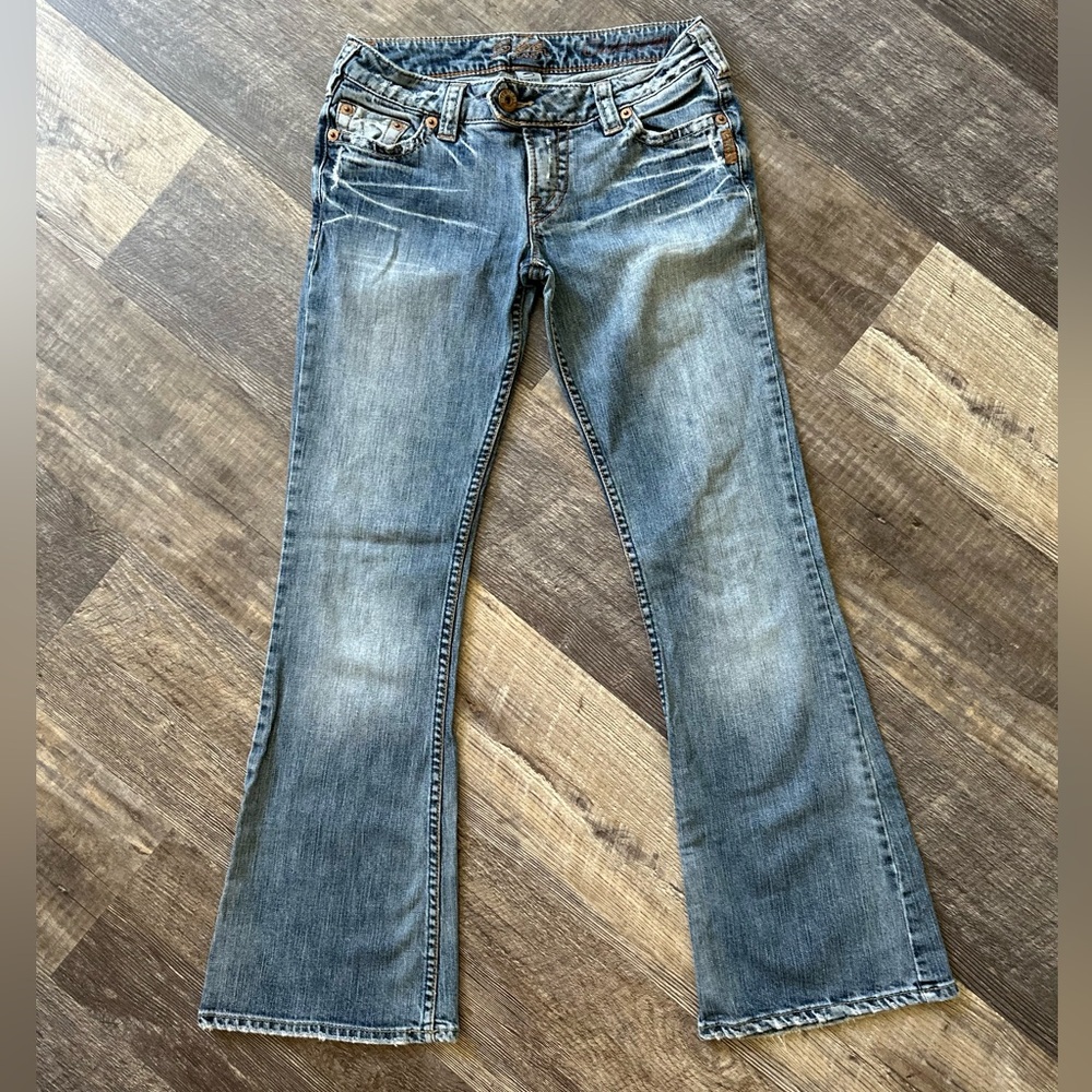 VTG Y2K Silver Tuesday Flared Jeans - Picture 2 of 11